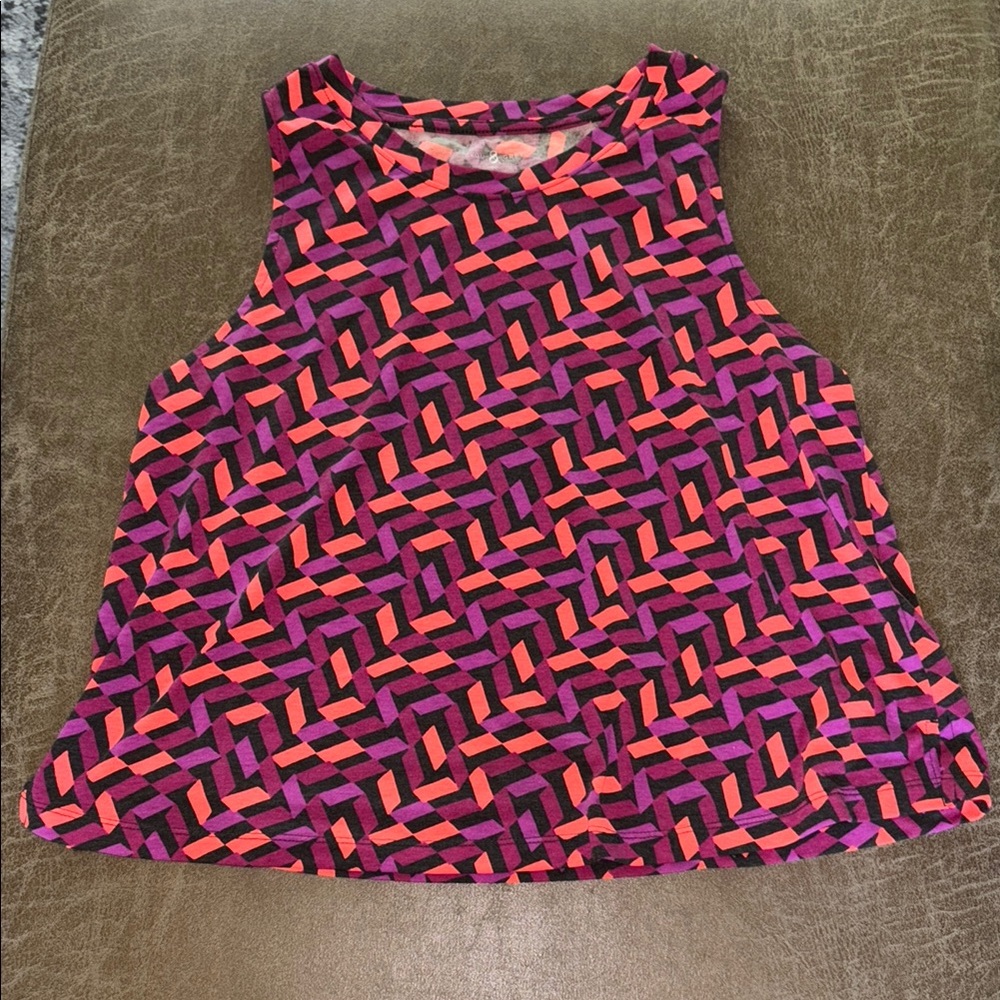 Lou & Grey Colorful Abstract Sleeveless Top